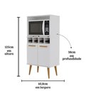 Ver imagem 3 de Torre Nuvola 2 Portas com Adega - Armário para Cozinha - Branco