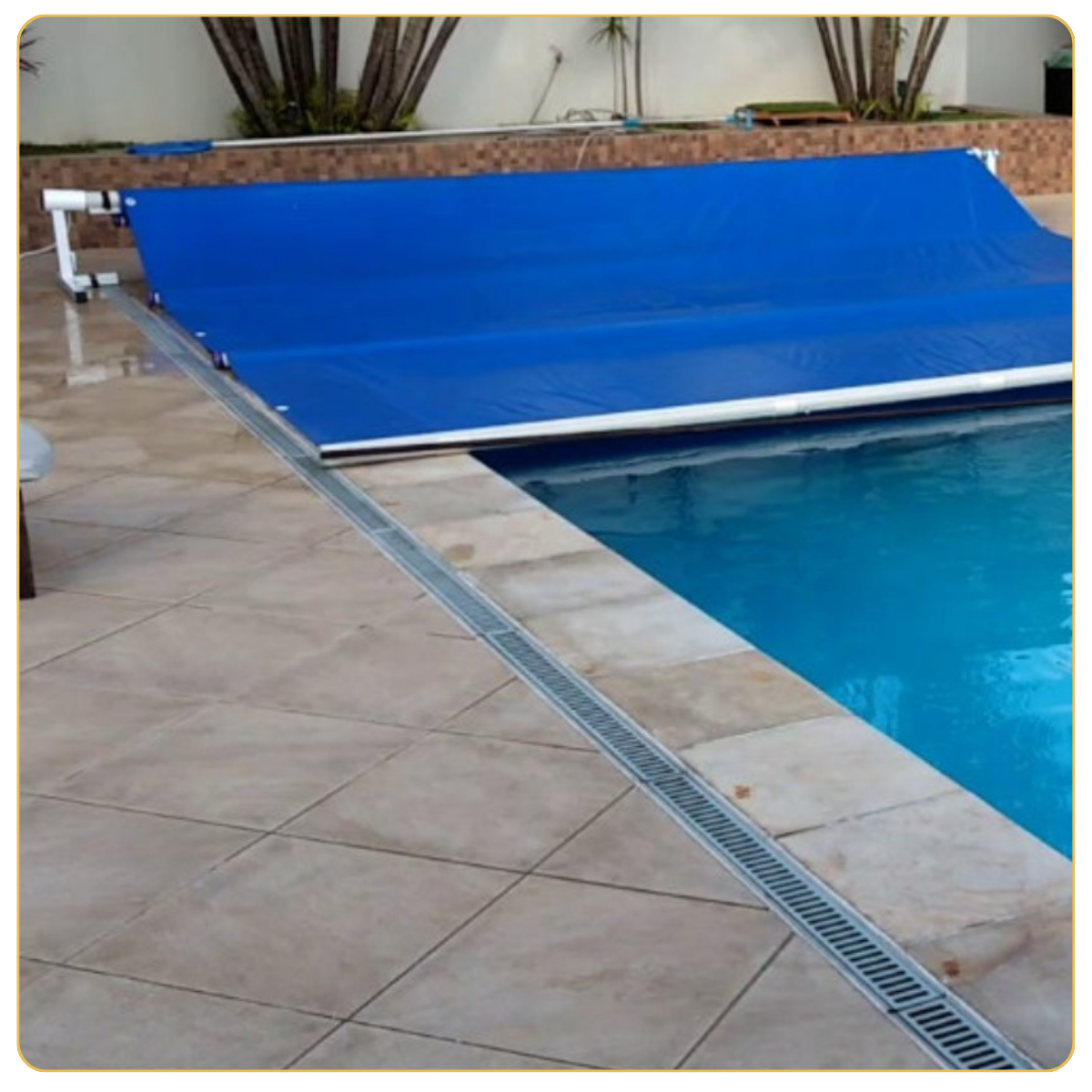 Lona Impermeável para Cobertura Azul 20x12m 330 Micras - 7