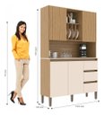 Ver imagem 6 de Balcão de Cozinha 120cm 4 Portas 3 Gavetas AC4430 Carvalho Oak/Arbo/Petra - Decibal