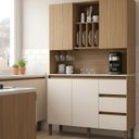 Ver imagem 2 de Balcão de Cozinha 120cm 4 Portas 3 Gavetas AC4430 Carvalho Oak/Arbo/Petra - Decibal