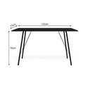 Ver imagem 6 de Mesa Jantar Paraty 120cm Tampo Preto com 4 Cadeiras Angra Estofadas Preta e Marrom