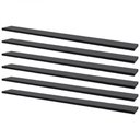 Ver imagem 1 de Kit 6 Prateleiras 100 X 15cm Preta Suporte Invisível