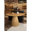 Ver imagem 1 de Mesa de Jantar Cone 1,60cm Redonda Base e Tampo Amadeirada Louro Freijo