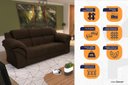 Ver imagem 4 de Conjunto Sofá Windsor Velut 3 e 2 Lugares 2,04m e 1,59m - King House