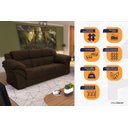 Ver imagem 4 de Conjunto Sofá Windsor Velut 3 e 2 Lugares 2,04m e 1,59m - King House