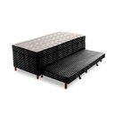 Ver imagem 1 de Cama Box c/Auxiliar Conjugado Solteiro: Colchão Molas Extrapedic Sublime Pillow Black (88x188x47) Pa