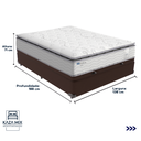 Ver imagem 3 de Cama Box Baú e Colchão Amsterdã Molas Ensacadas Casal Probel: Marrom