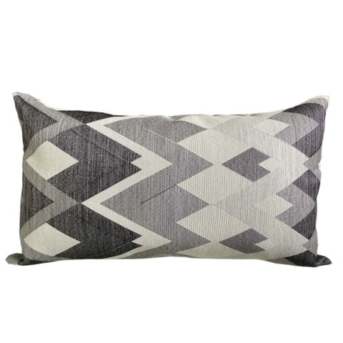 Almofada Retangular Cartagena 30x50cm Preta/cinza J1