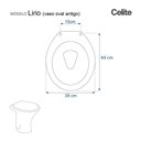 Ver imagem 3 de Assento Sanitário Soft Close Lirio Pessego 73 para Vaso Celite