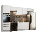 Ver imagem 3 de Armário de Cozinha Completa 340cm Branco/Branco Veludo Lux Madesa 01