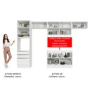 Ver imagem 6 de Armário de Cozinha Completa 340cm Branco/Branco Veludo Lux Madesa 01