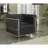 Poltrono Le Corbusier Premium em Couro Sintetico - Preto - 4