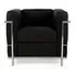 Poltrono Le Corbusier Premium em Couro Sintetico - Preto - 3