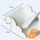 Ver imagem 3 de Porta Livros Infantil Caixote de Mdf Nuvem Montessori Branco