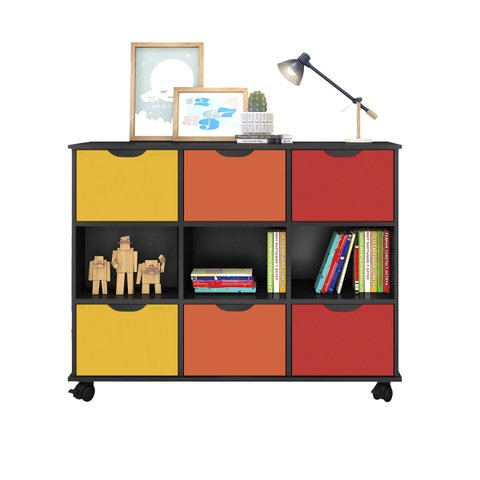 Nicho Organizador c/ 6 Gavetas com Rodízio Roterdã Q01 - ADJ Decor NICHO ORGANIZADOR NICHO DECORATIV