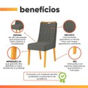Ver imagem 5 de Conjunto de 2 Cadeiras Estofada Sala de Jantar Bel Cedro