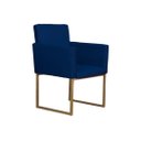 Ver imagem 2 de Conjunto 02 Poltronas para Recepção e Sala Klara Suede - Azul Marinho