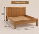 Ver imagem 3 de Cama de Casal Nest 1,60m em Madeira Maciça - Tauari