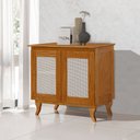 Ver imagem 3 de Buffet em Madeira Maciça Deltan 2 Portas em Telinha Vintage Retrô Reforçada Alta Qualidade Castanho