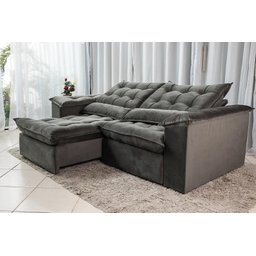 Sofá Retrátil e Reclinável Ipanema 1,50m em Tecido Veludo C/pillow Nos Braços - Montagem Inclusa:cin - 2
