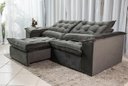 Ver imagem 2 de Sofá Retrátil e Reclinável Ipanema 1,50m em Tecido Veludo C/pillow Nos Braços - Montagem Inclusa:cin