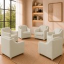 Ver imagem 1 de Kit 6 Poltrona Decorativa para Sala de Espera Mila Recepção Escritório Consultório Corino