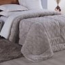 Edredom Coberdrom Oryon Queen Sherpa e Manta Alto Relevo - Bege - 1
