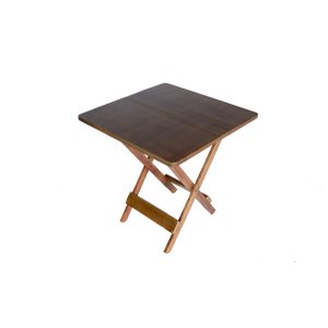 Mesa de Madeira Dobrável 60 x 60 com pintura na cor Café
