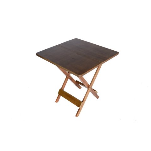 Mesa de Madeira Dobrável 60 x 60 com pintura na cor Café