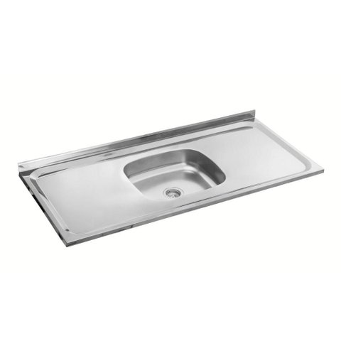 Pia de Cozinha Inox com Válvula 120x52,5cm Multimóveis Cr25350 Inox