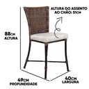 Ver mais imagens de Conjunto 6 Cadeiras Angra e Mesa de Jantar Haiti em Alumínio
