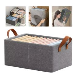 Organizador de Guarda Roupa Cesto Dobrável Piquenique - 4