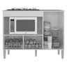 Balcão Cozinha para Cooktop e Microondas Multimóveis CR20115 Canelato Rústico/Natura Off White - 4