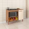 Balcão Cozinha para Cooktop e Microondas Multimóveis CR20115 Canelato Rústico/Natura Off White - 2