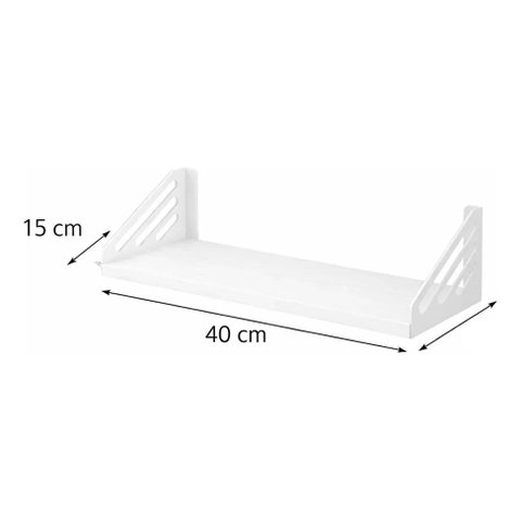 Kit 2 Prateleiras Mdf Decorativas 15 X 40cm com Suporte Duo