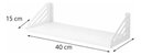 Ver imagem 1 de Kit 2 Prateleiras Mdf Decorativas 15 X 40cm com Suporte Duo