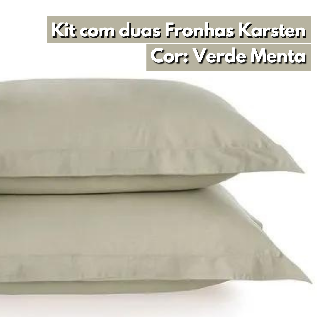 Kit com 2 Fronhas Karsten - Verde Menta - 2