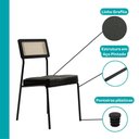 Ver imagem 7 de Conjunto de Sala de Jantar 6 Cadeiras Sale Carraro Freijó Preto