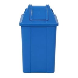 Cesto Quadrado com Tampa Vai-vem 60 Litros Cor:cesto Azul - 1