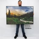 Ver imagem 2 de Quadro Decorativo Natureza em tela Canvas TACOLADO PAPEL DE PAREDE Moldura Flutuante 4,5cm Freijó 12