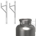 Ver imagem 2 de Kit 2 Suporte de Parede Suspenso para Gás Externo Branco Fs