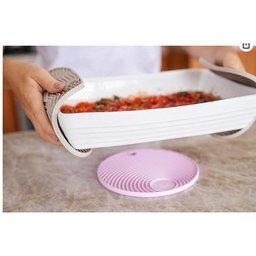 Kit C/ 4 Apoio/descanso de Panela Redondo Preto em Silicone Atóxico com Maior Espessura para Proteçã - 8