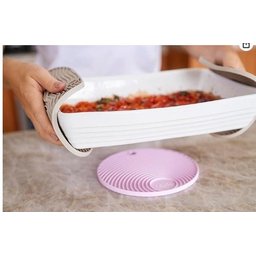 Kit C/ 4 Apoio/descanso de Panela Redondo Preto em Silicone Atóxico com Maior Espessura para Proteçã - 3