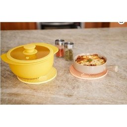 Kit C/ 4 Apoio/descanso de Panela Redondo Preto em Silicone Atóxico com Maior Espessura para Proteçã - 4