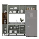 Ver imagem 5 de Armário de Cozinha Modulada Completa 4 Peças 236,8cm sem Tampo 250030 Koya Politorno Móveis