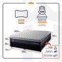 Ver imagem 3 de Conjunto Cama Box King Dakota Preto 193x203x57 Espuma D33