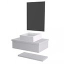 Ver imagem 3 de Bancada para Banheiro com Cuba Q35 Prateleira e Espelheira 606W Metrópole 