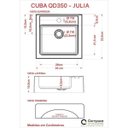 Ver imagem 6 de Bancada para Banheiro com Cuba Q35 Prateleira e Espelheira 606W Metrópole Branco/Chess