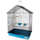 Ver imagem 1 de Gaiola para Calopsitas Teto Aramado Black/azul Pet Piu Jel Plast