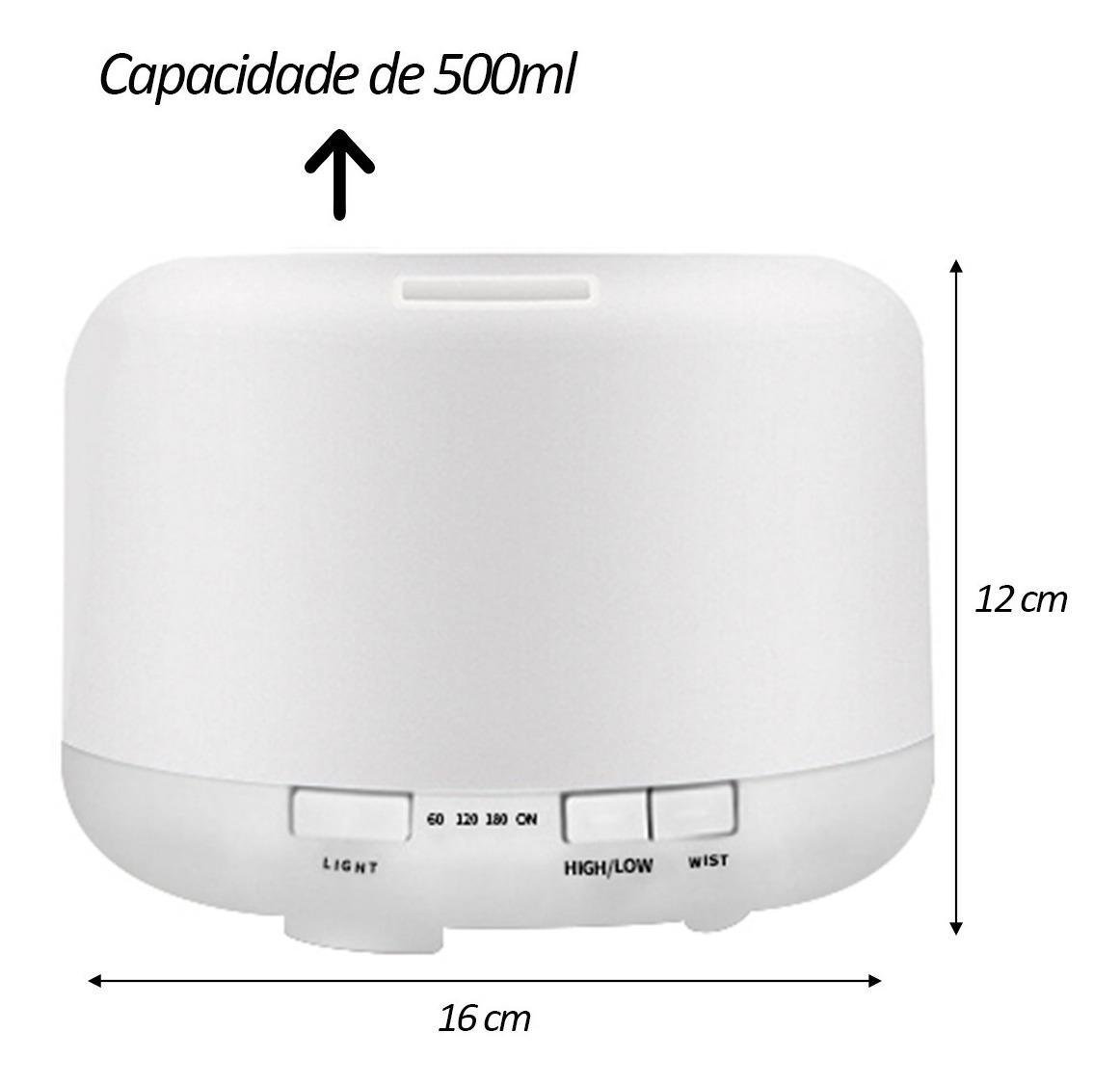 Umidificador Ambiente 500ml Purificador Difusor Grande - 5